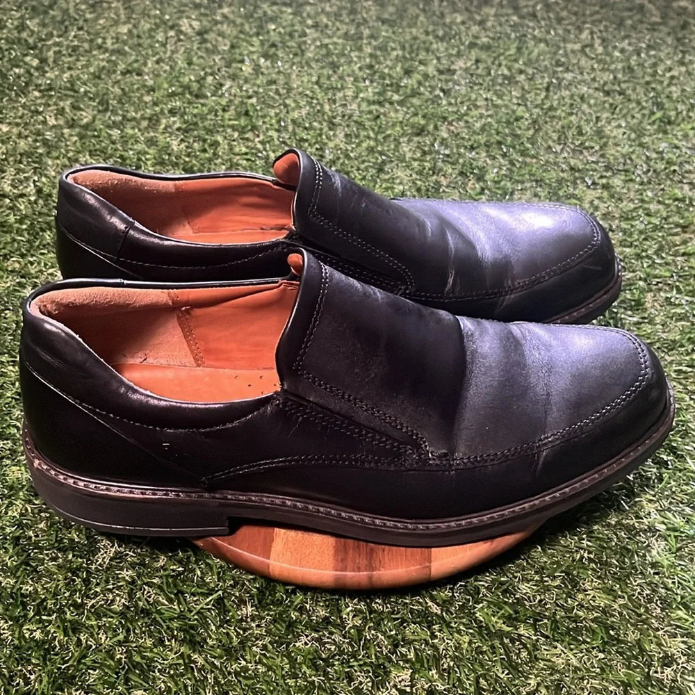 Ecco Holton Apron Toe Black Loafers Size 43 Men’s 9.5 Extra Width